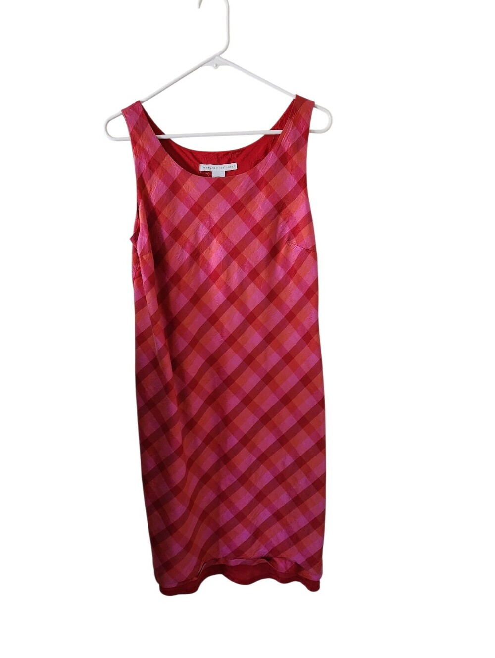 Natural Instincts Red & Orange Silk Sleeveless Dress